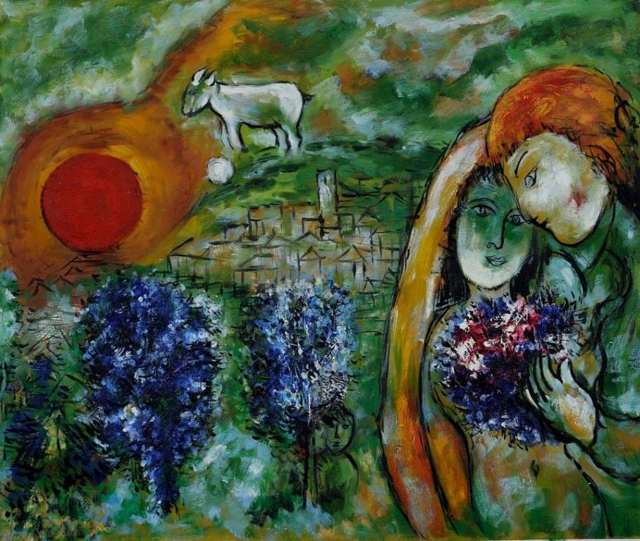 Marc Chagall, Les amoureux de Vence, 1957