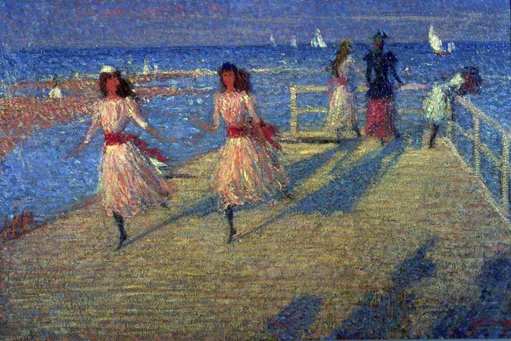Philip Wilson Steer, Girls Running, Walberswick Pier, 1894