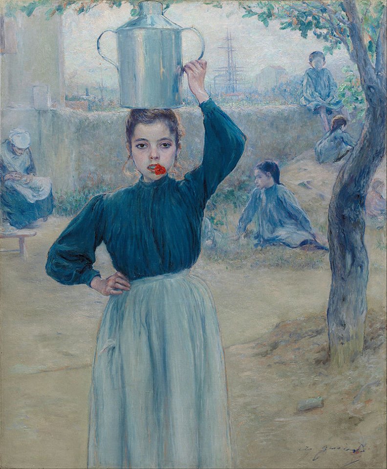 Adolfo Guiard, The Little Village Girl with Red Carnation, 1903