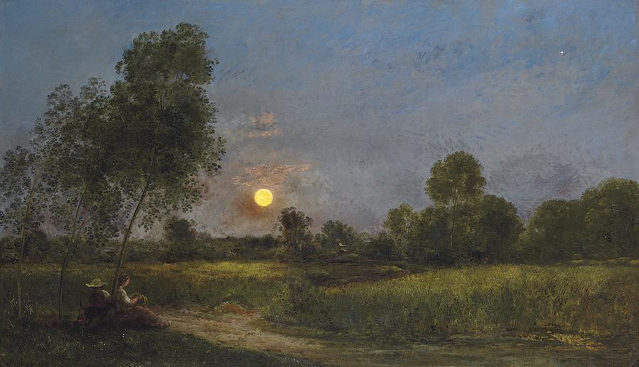 Moonrise Charles Francois Daubigny Sdn