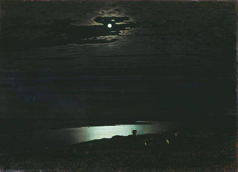 Arkhip Kuindzhi, Moonlight night on the Dnieper, 1880