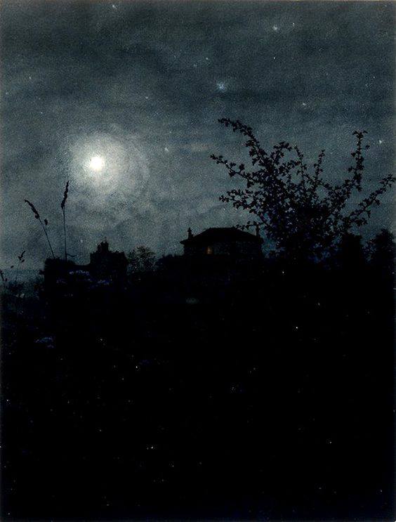 Léon Bonvin, Moonlight scene, 1864