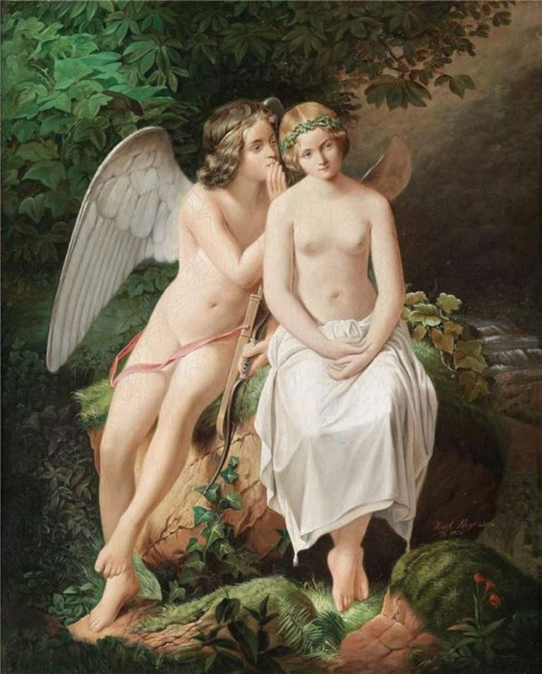 Eduard Steinbruck, Cupid And Psyche, 1856 Usa