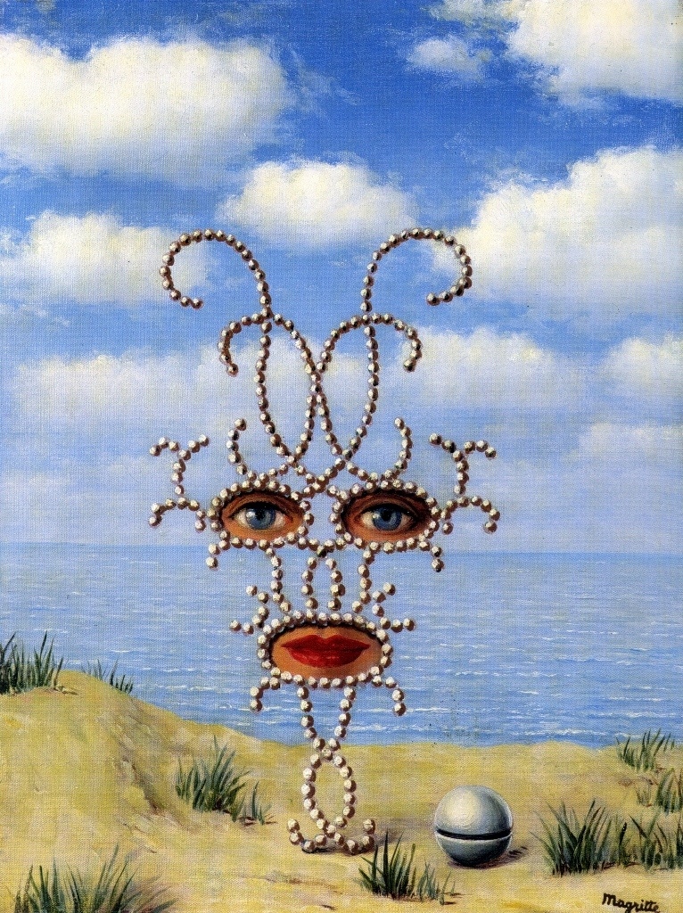 Réné Magritte, Shéhérazade, 1950, Olio Su Tela, 40×30 Usato