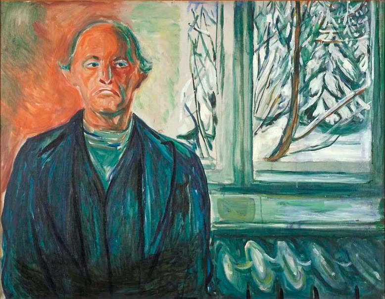 Edvard Munch, Self Portrait By The Window, 1940