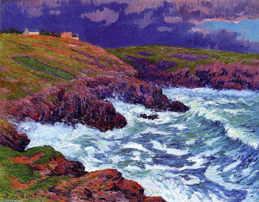 Henri Moret (1856-1913), Storm, the coast of Finistere