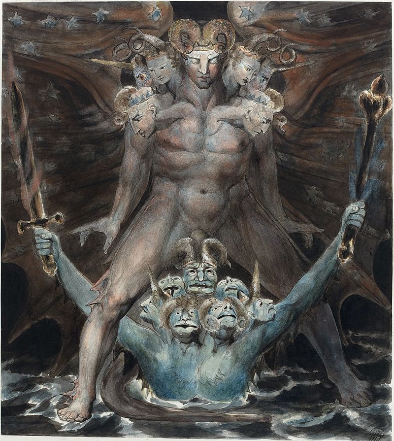 William Blake The Great Red Dragon And The Beast From The Sea Smt