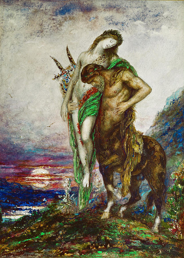 1 Dead Poet Borne By Centaur Gustave Moreau