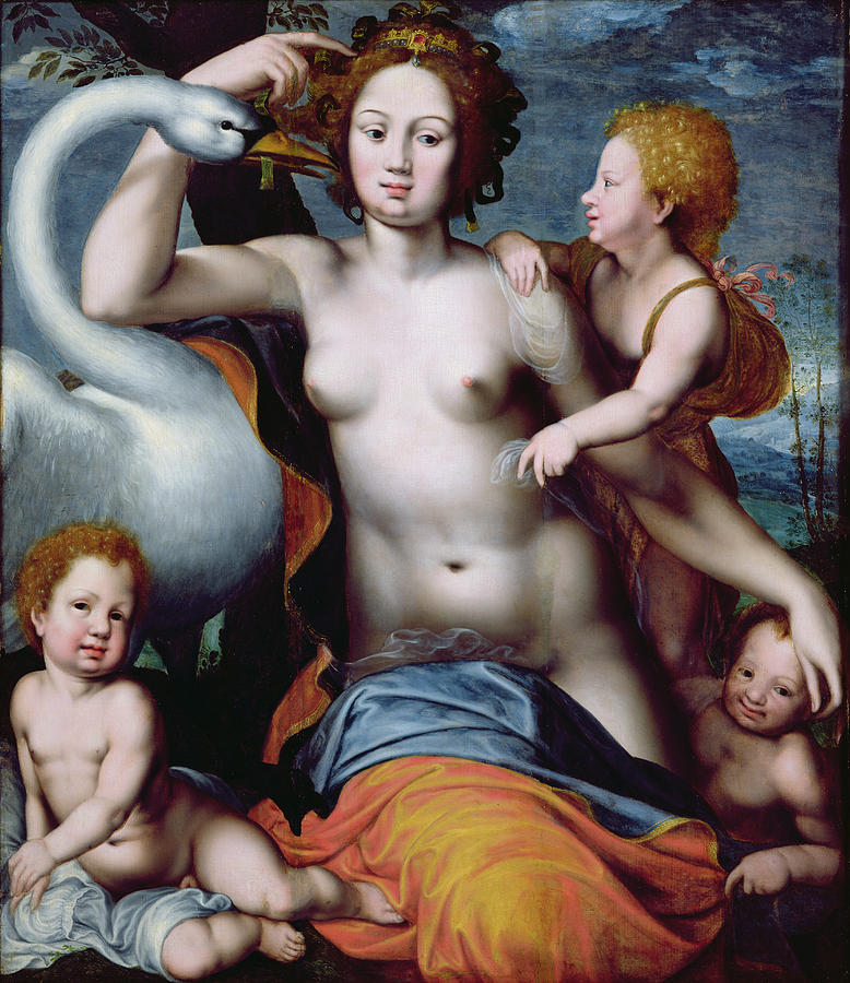 Leda And The Swan Vincent Sellaer