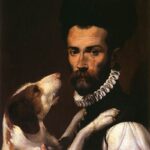 Bartolomeo Passerotti, Portrait Of A Man With A Dog (detail)