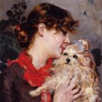 Portraits Of Lady With Dogs