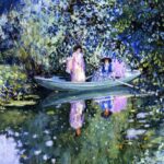 Frederick C. Frieseke, Grey Day On The River Also Known As Two Ladies In A Boat