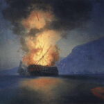 Ivan Aivazovsky Exploding Ship