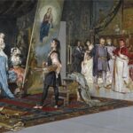 Salvatore Postiglione, Raphael in his Studio Painting La Madonna di Foligno