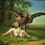 Jean Baptiste Berré Eagle Striving To Catch A Sheep